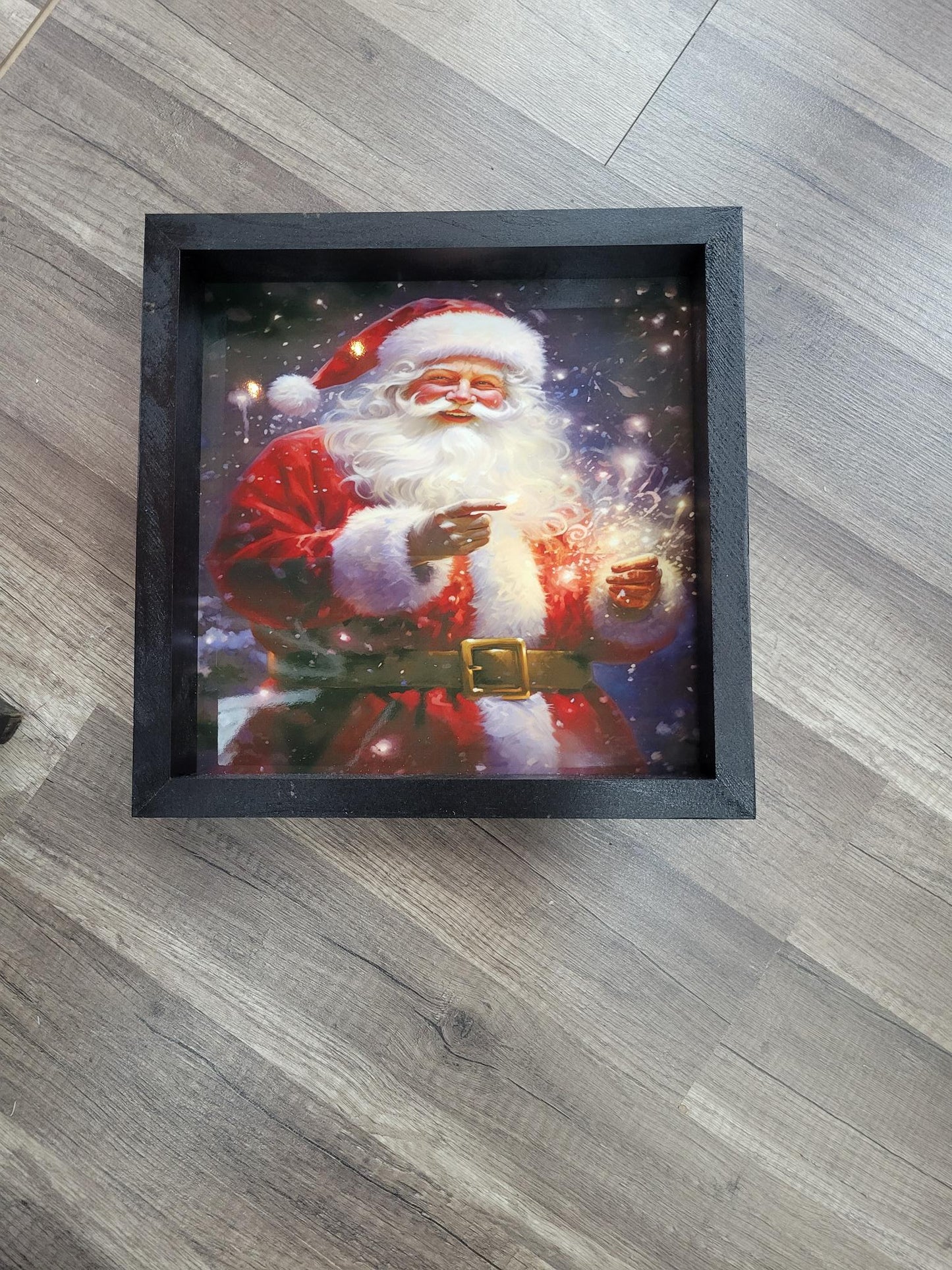 Framed Santa Claus Christmas Art Print - Festive Holiday Wall Decor
