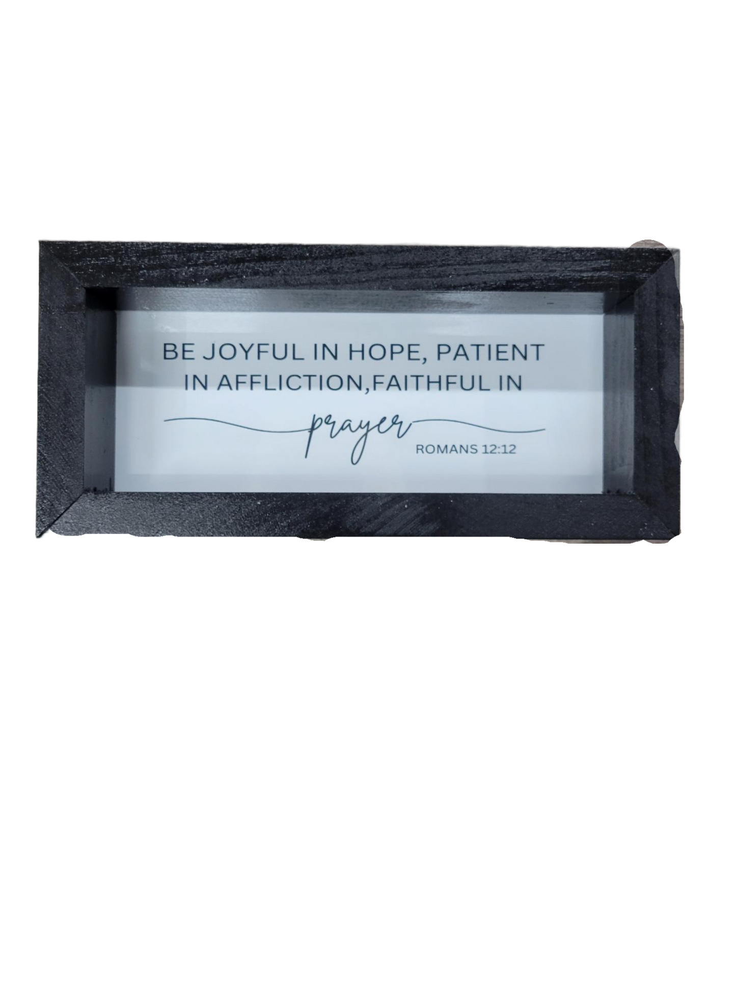Be Joyful in Hope – Romans 12:12 Scripture Sign | Christian Decor