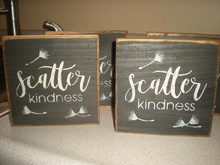 Primitive Hand Painted Scatter Kindness Sign - Sign, Small