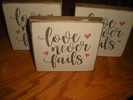 Love Never Fails Sign | Small - Small, Sign
