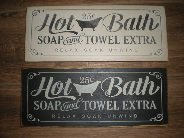Handmade Hot Bath Sign - Sign, Soap