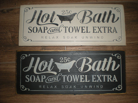Handmade Hot Bath Sign - Sign, Soap