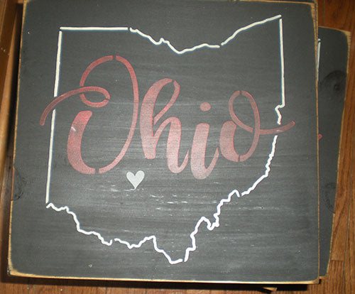 Rustic Wood Ohio Sign - Wood, Sign