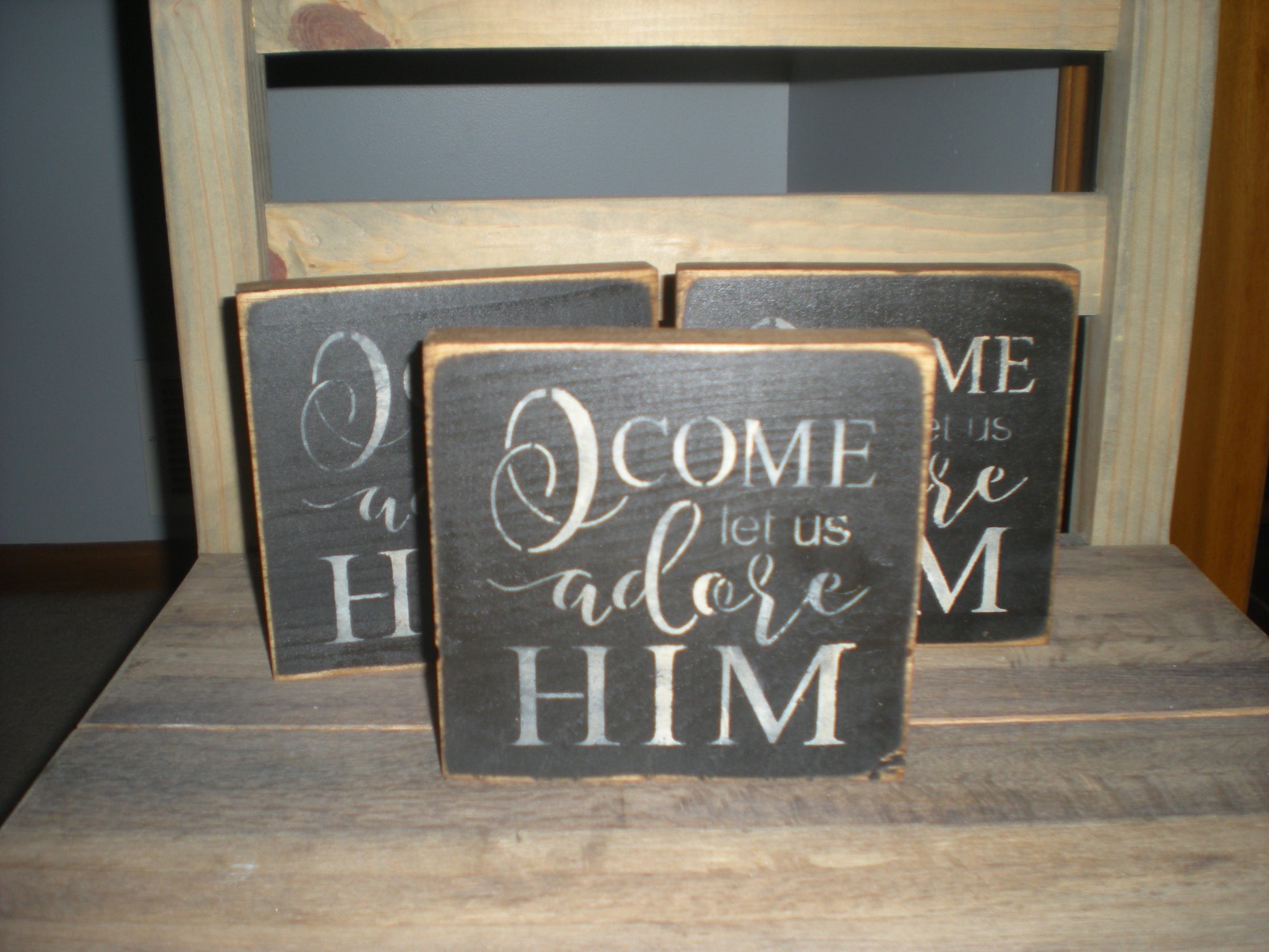 O Come let use Adore Him Sign | Small - Small, Handmade