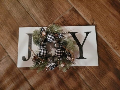 Joy Wreath Sign | Paint - Paint, Hand