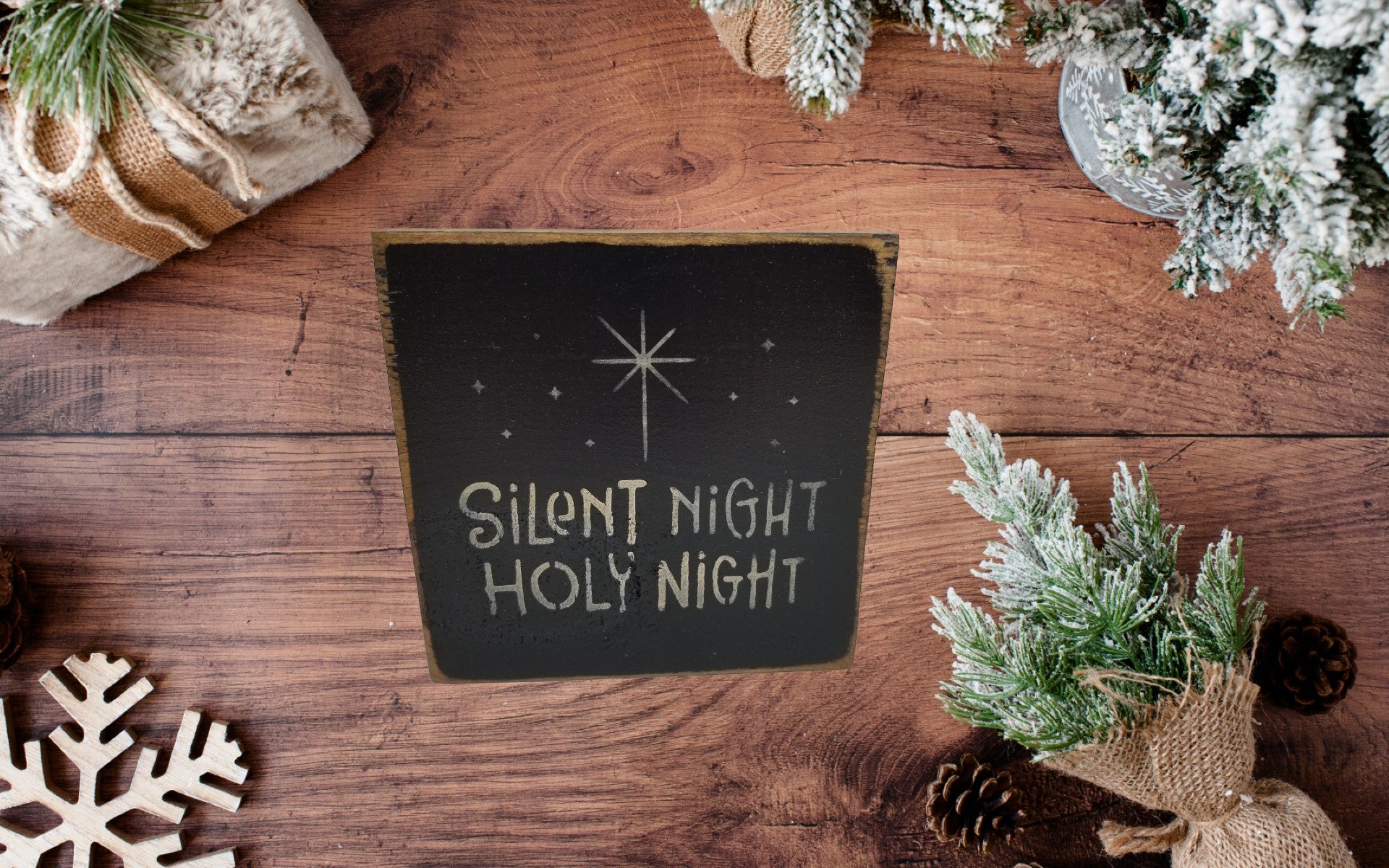 Silent Night sign | Small - Small, Sign
