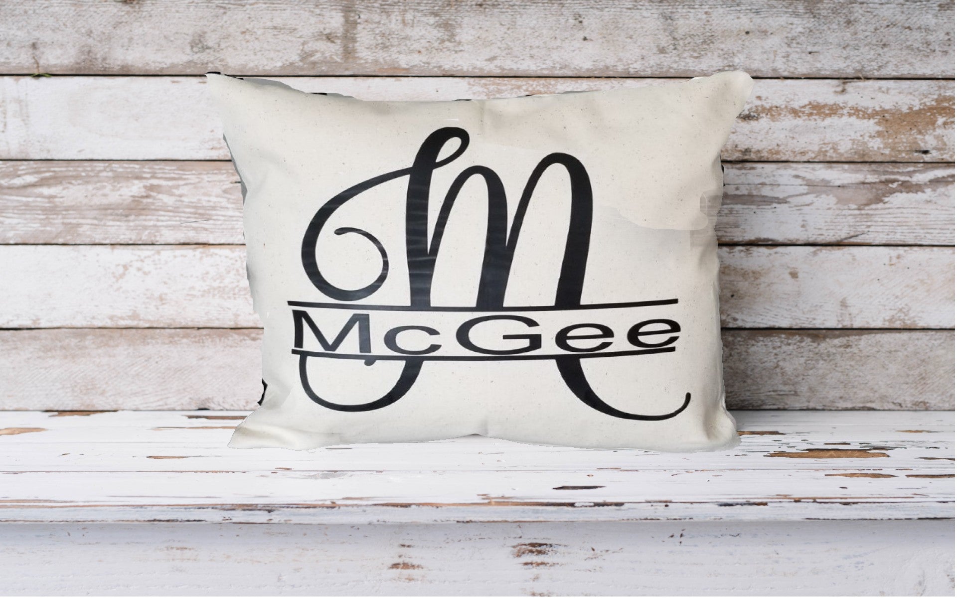 Monogram Pillow - Pillow, Canvas