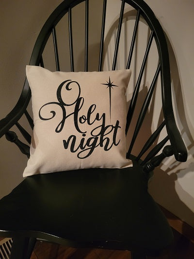 O Holy Night Pillow - Pillow, Cream