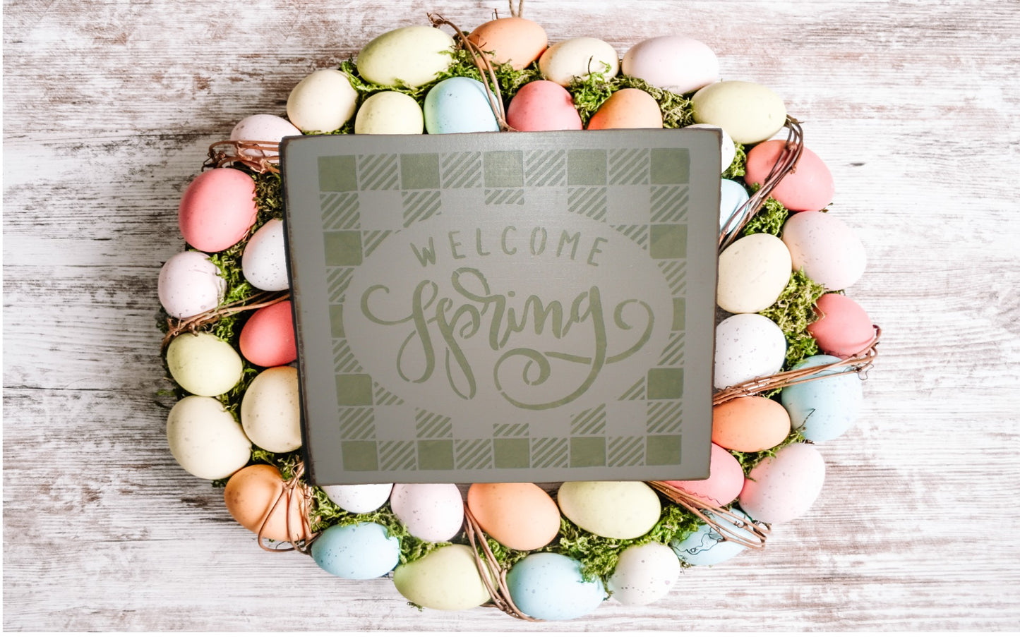 Welcome Spring Sign - Sign, Sage