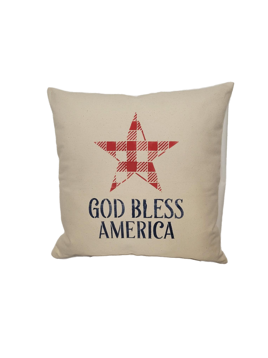 God Bless America Pillow - Pillow, Star