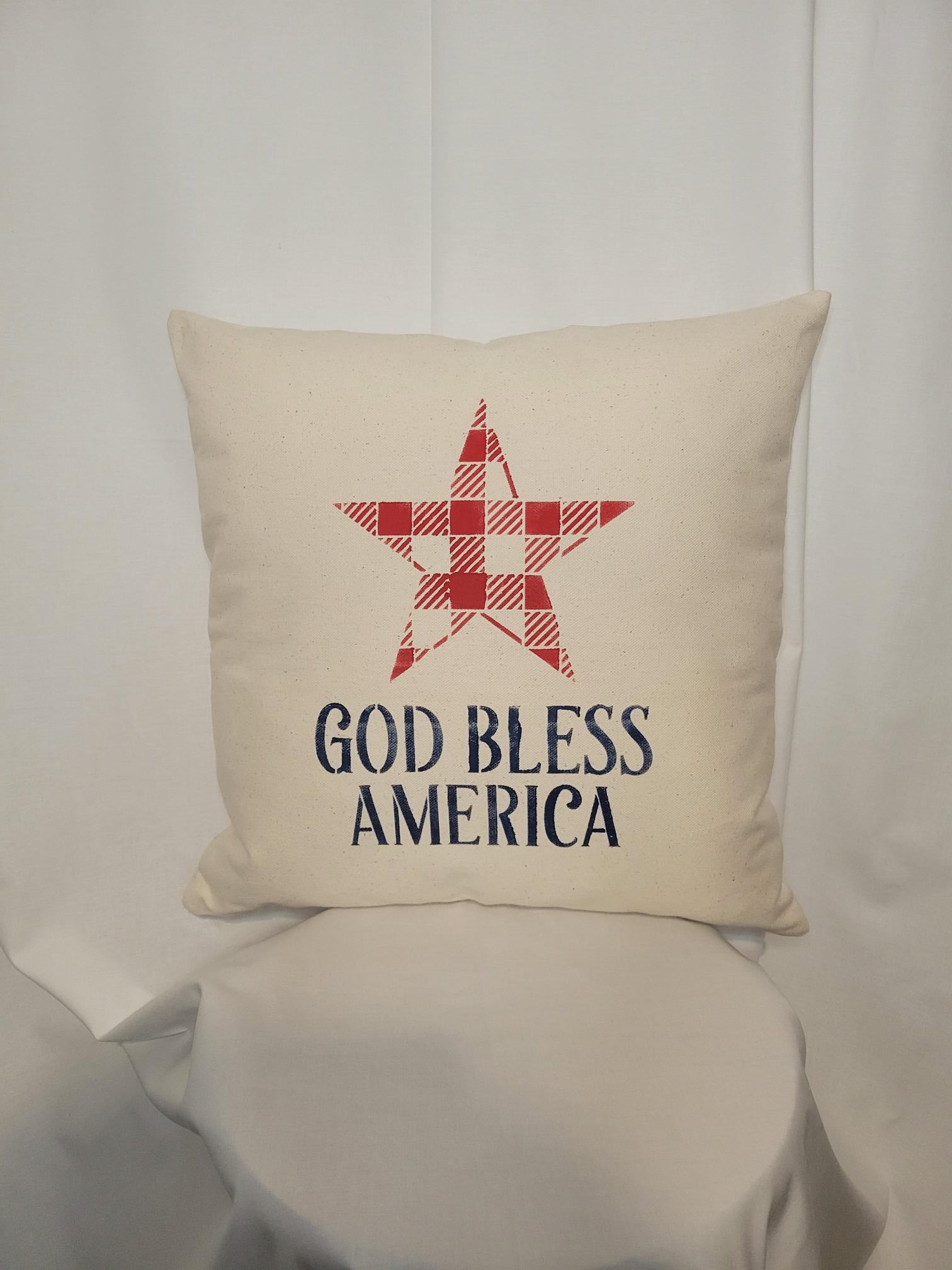 God Bless America Pillow - Pillow, Star