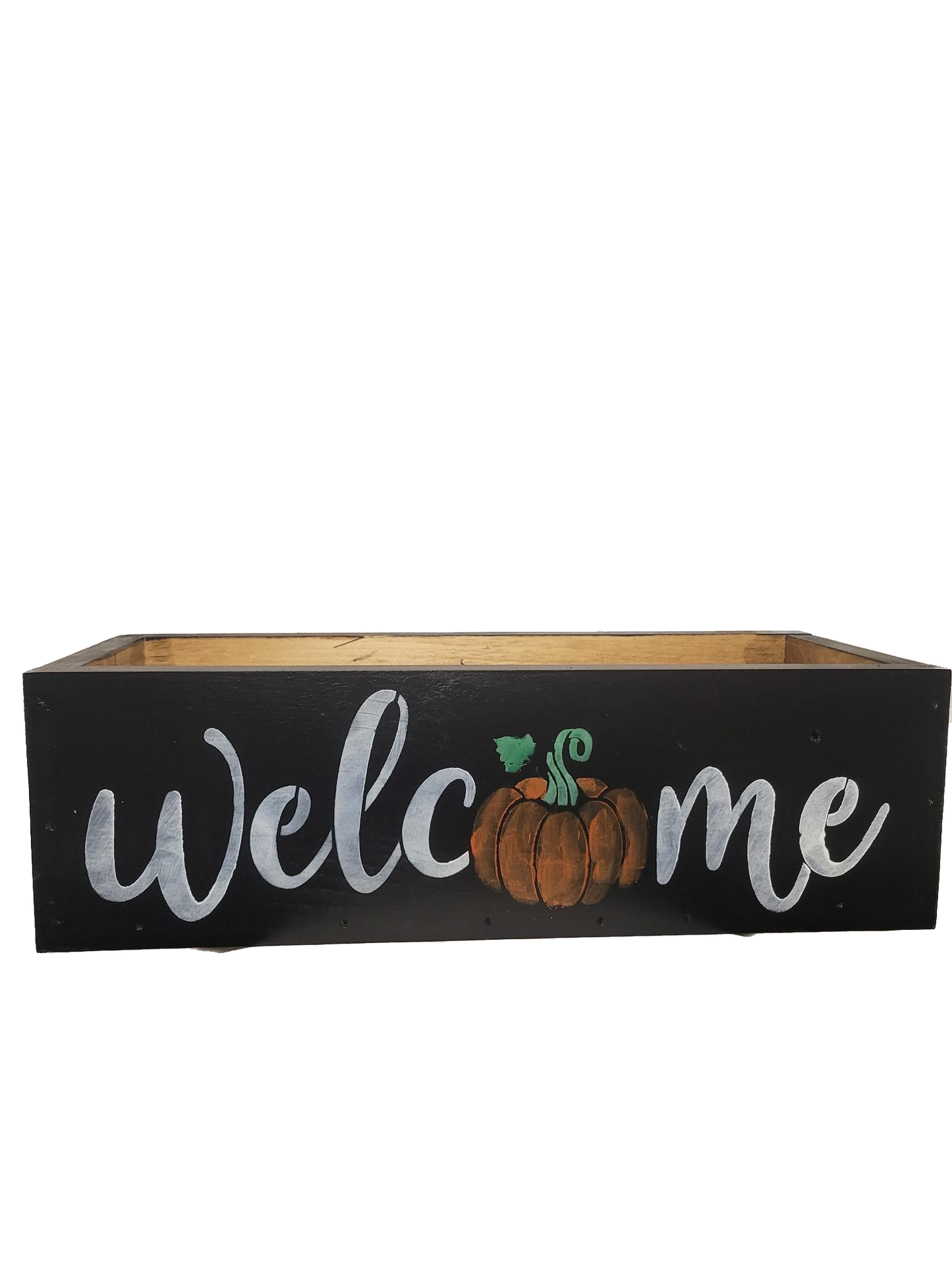 Flag/Autumn 2 sided box | Black - Black, Handmade