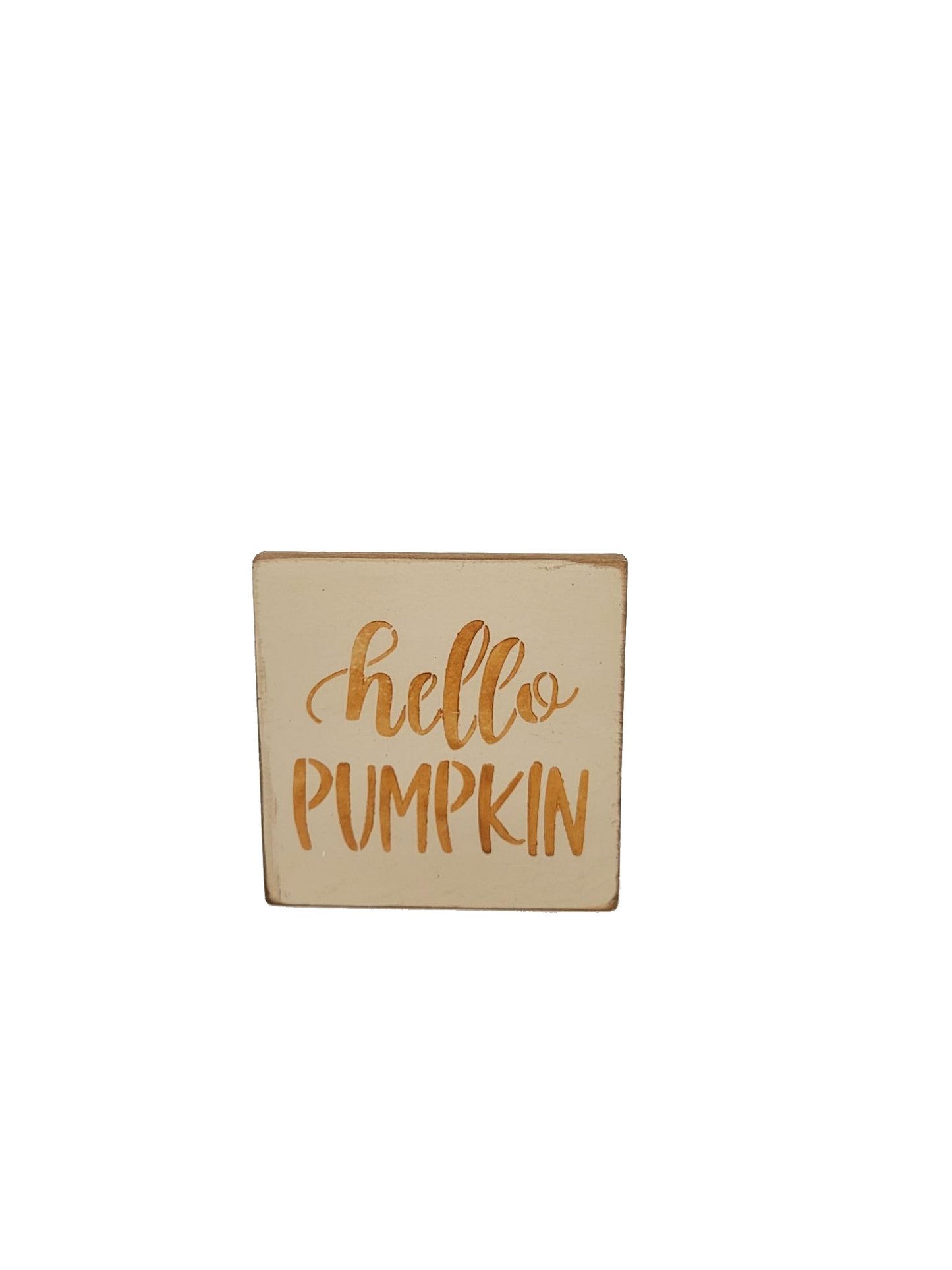 Hello Pumpkin Mini Sign - Pumpkin, Handmade