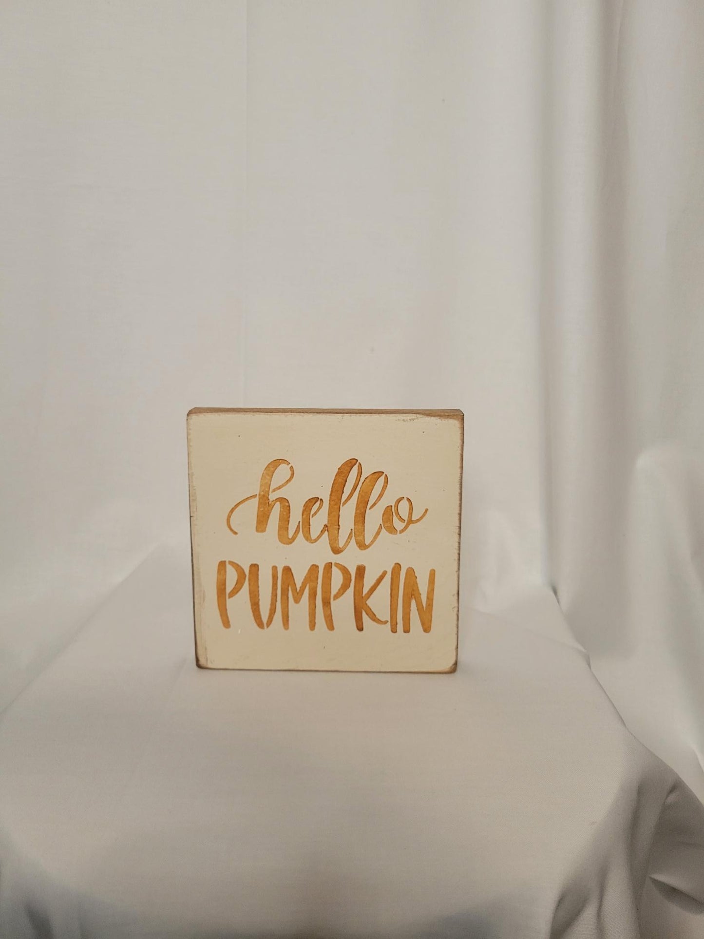 Hello Pumpkin Mini Sign - Pumpkin, Handmade