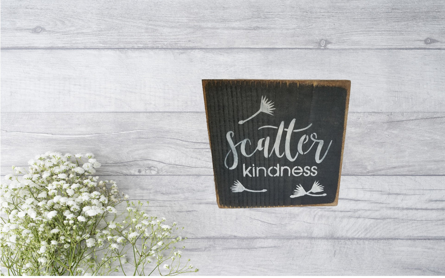 Primitive Hand Painted Scatter Kindness Sign - Sign, Small