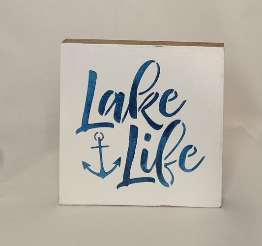 Lake Life mini sign - Lake, Handmade