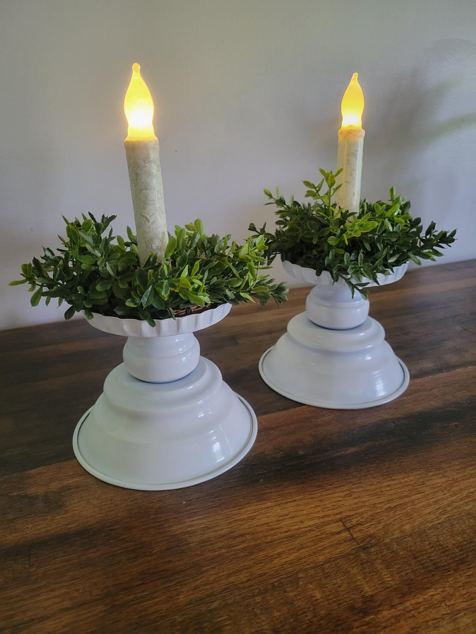 New England Boxwood candle ring - Candle, Diameter