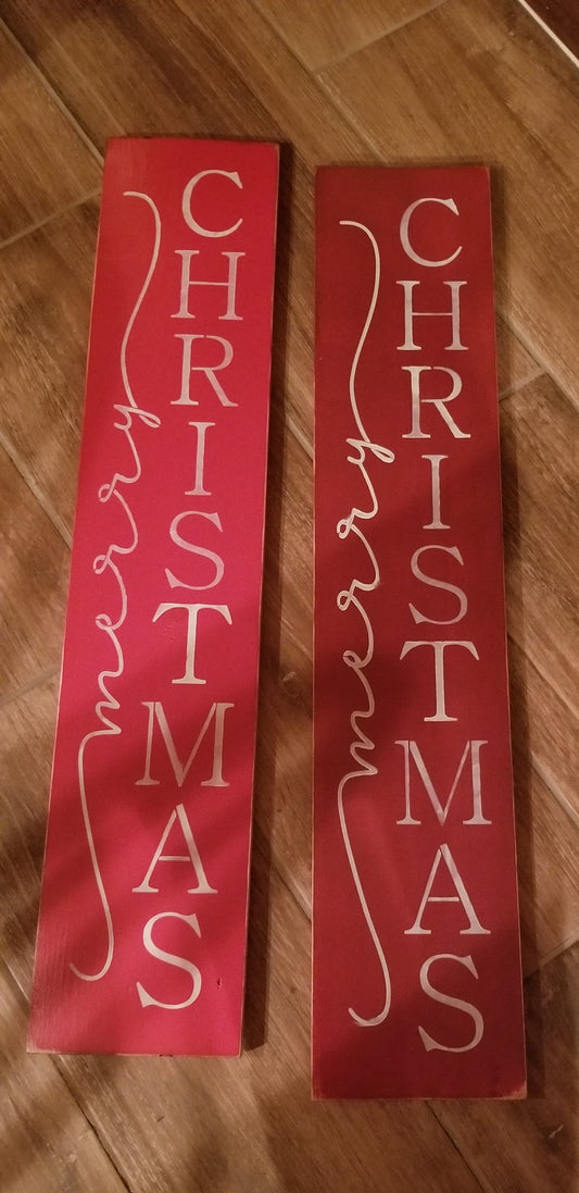 Vertical Merry Christmas Sign - Vertical, Sign