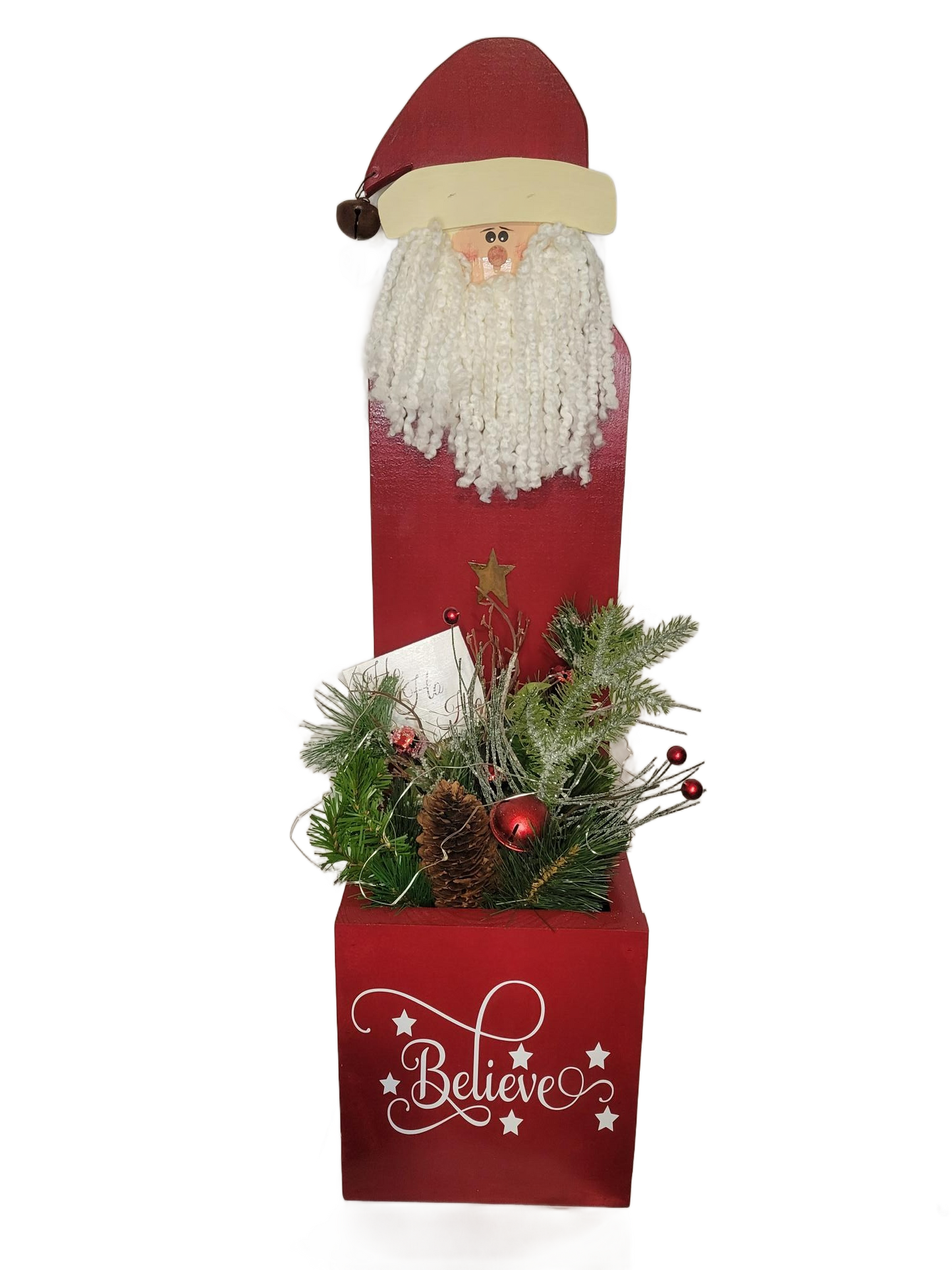Santa Lighted Box | Red - Red, Box