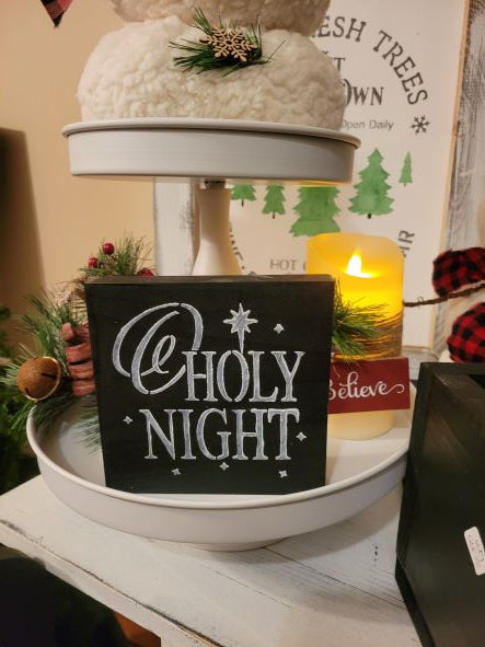 O Holy Night Mini Sign | Handmade - Handmade, Mini