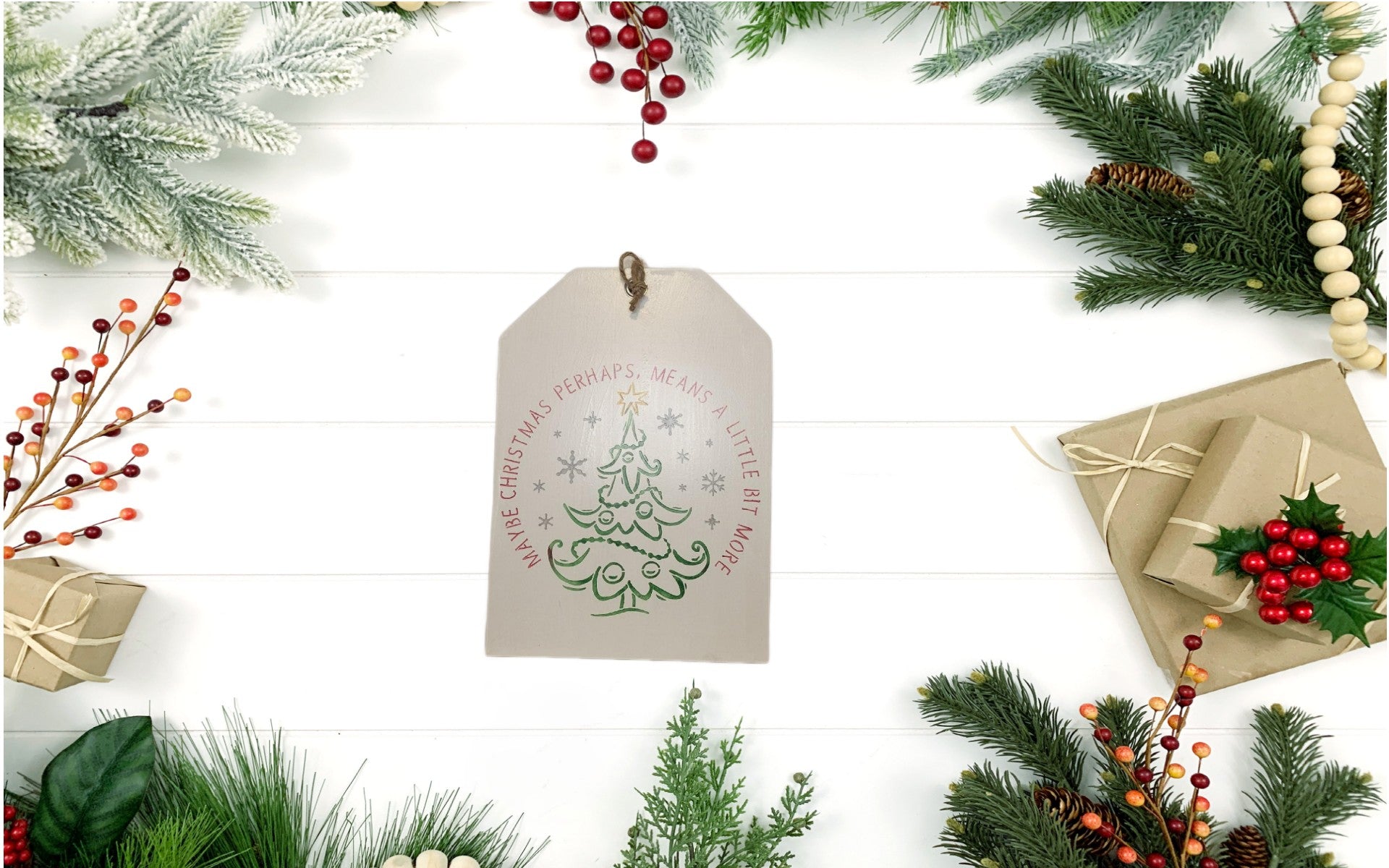 May this Christmas mean a little more tag sign - Sign, Tag