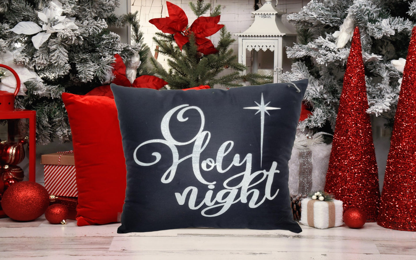 O Holy Night Pillow - Pillow, Cream