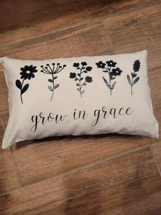 Grow in Grace Pillow - Pillow, Canvas