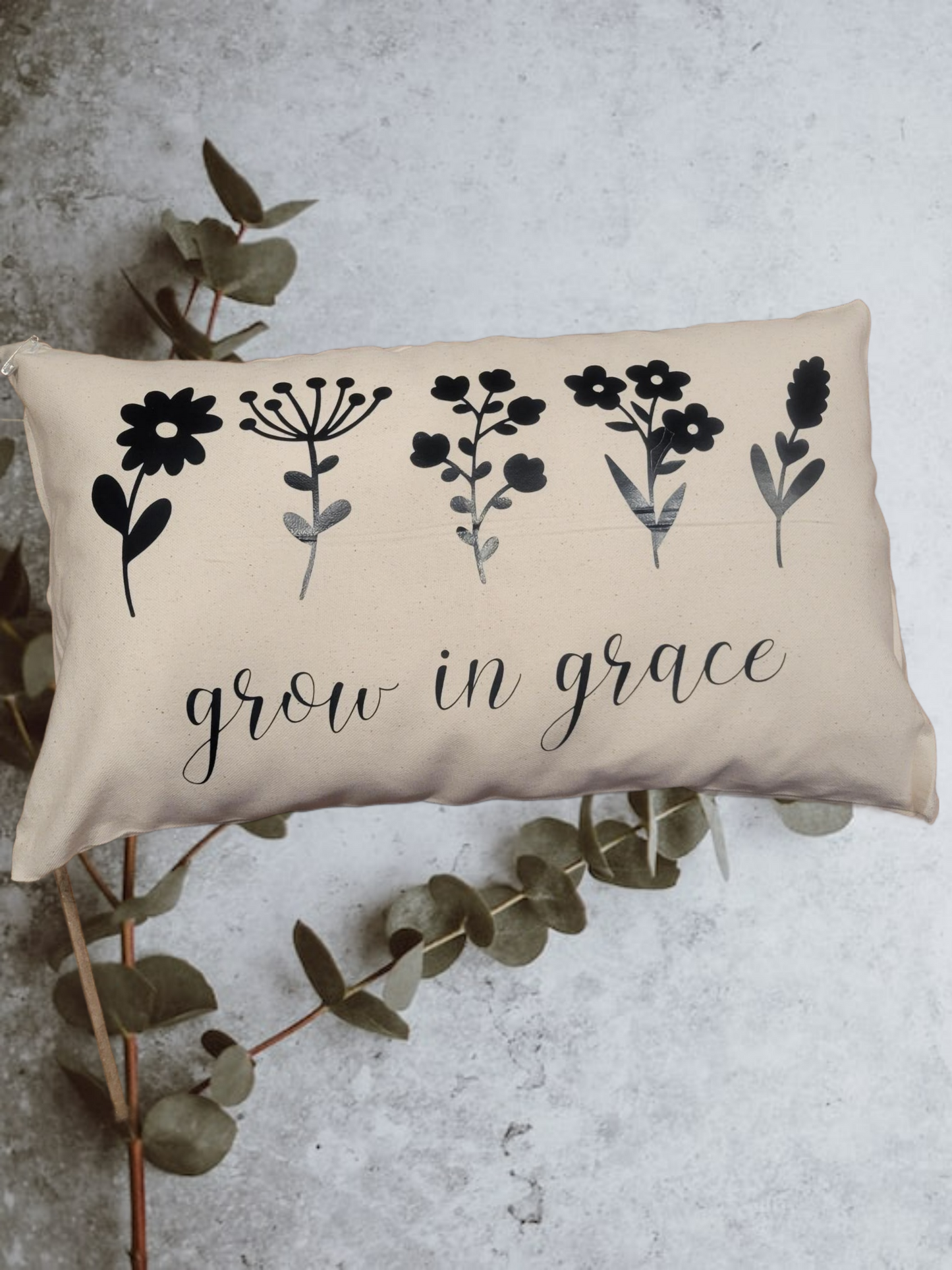 Grow in Grace Pillow - Pillow, Canvas