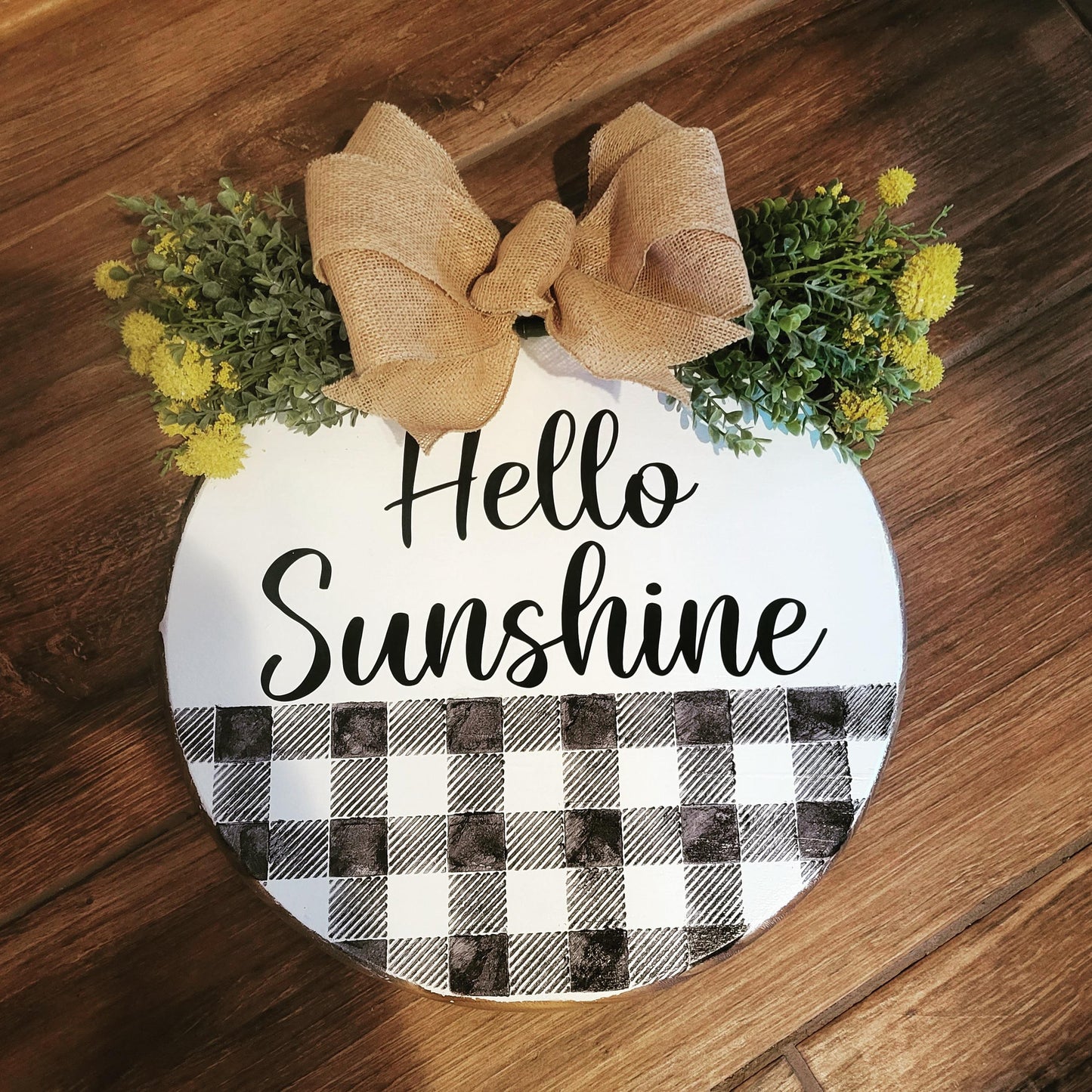 Hello Sunshine Round | White - White, Black