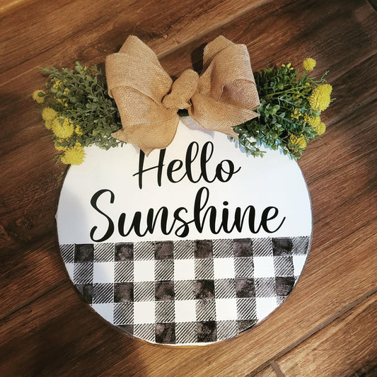 Hello Sunshine Round | White - White, Black