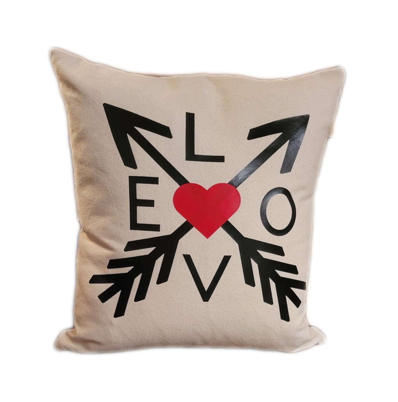 Love Arrow Pillow - Pillow, Canvas