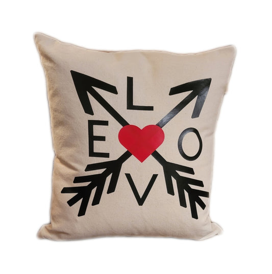 Love Arrow Pillow - Pillow, Canvas