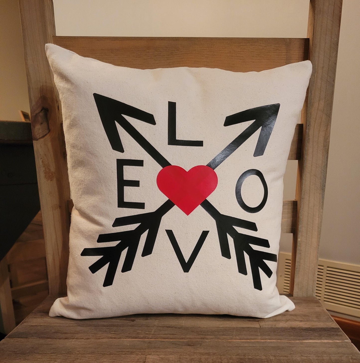 Love Arrow Pillow - Pillow, Canvas