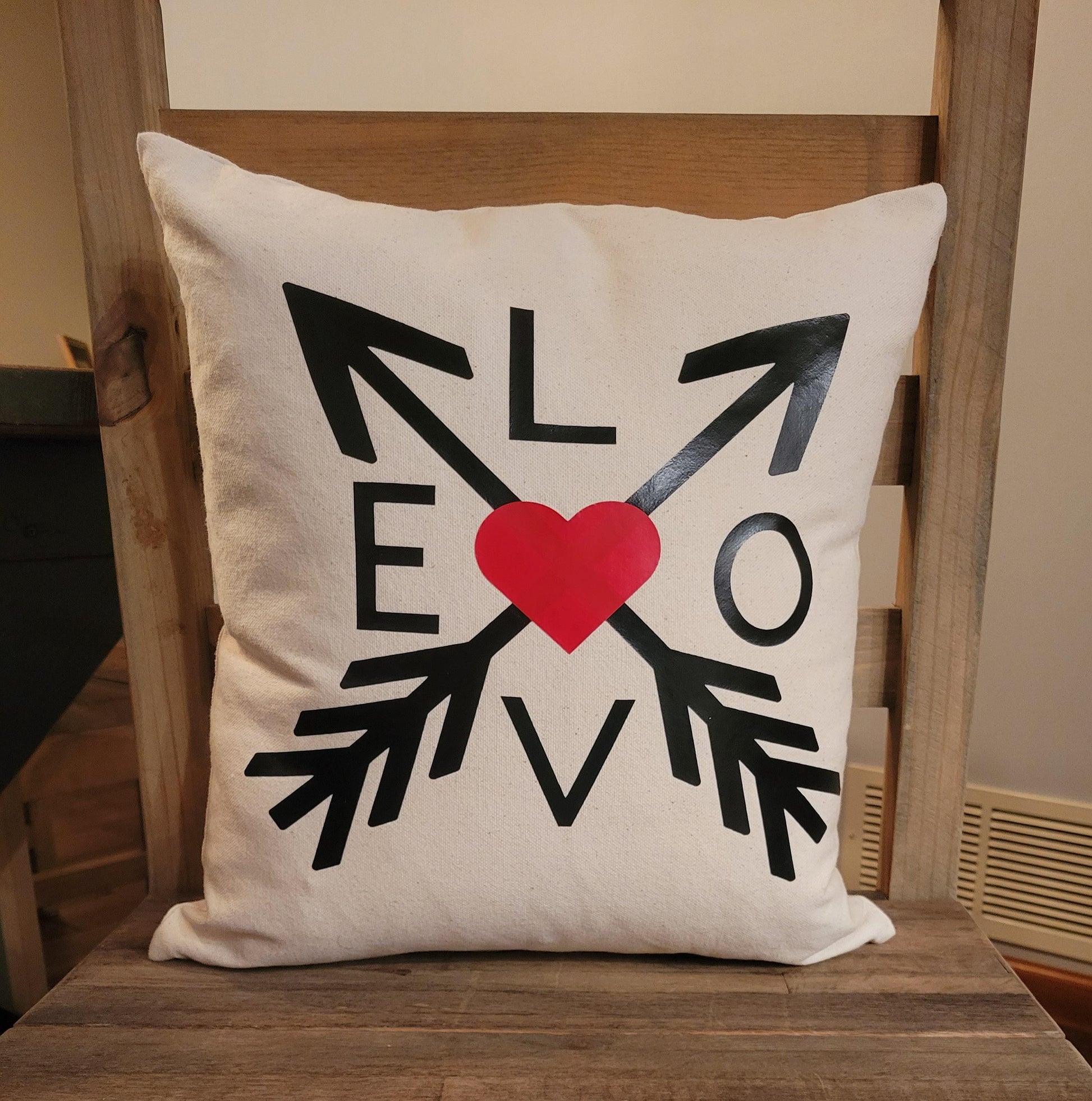 Love Arrow Pillow - Pillow, Canvas