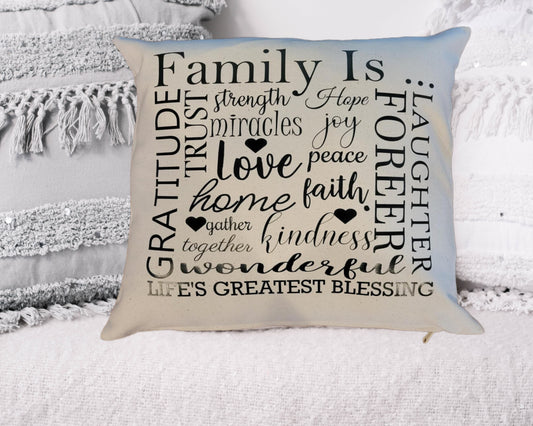 Family Is Pillow - Pillow, Saying