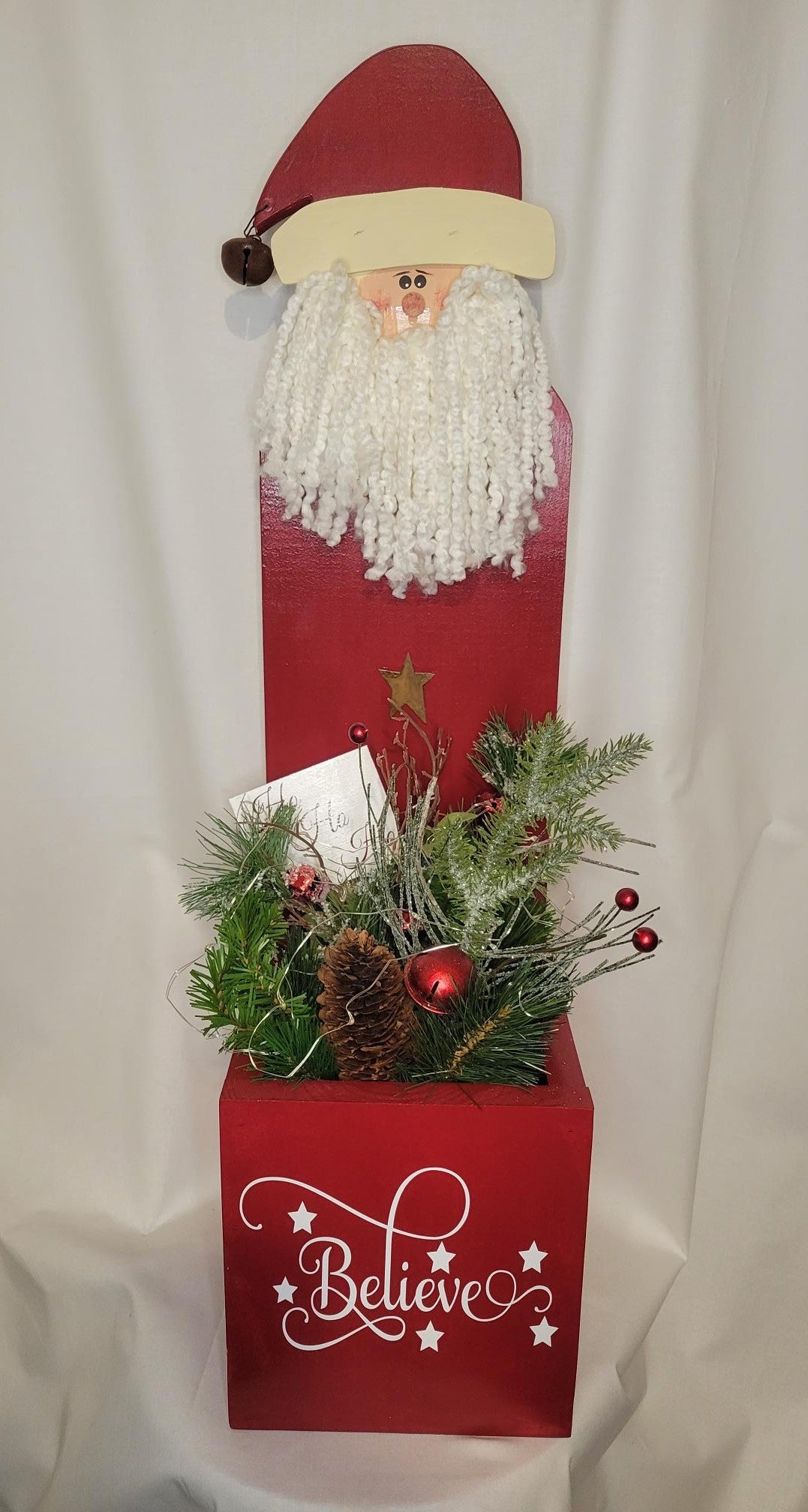 Santa Lighted Box | Red - Red, Box