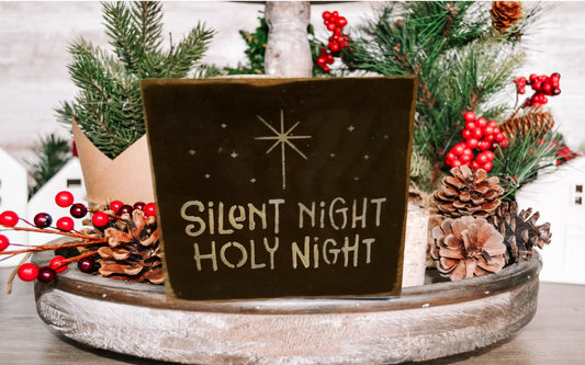 Silent Night sign | Small - Small, Sign