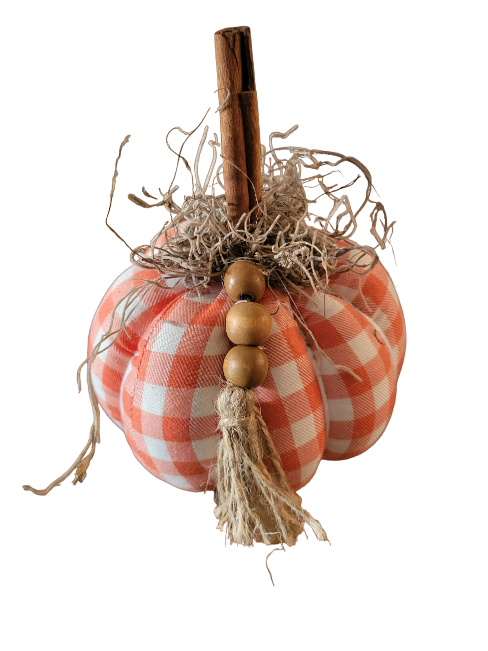 Fabric Pumpkin with beads - Pumpkin, Bead