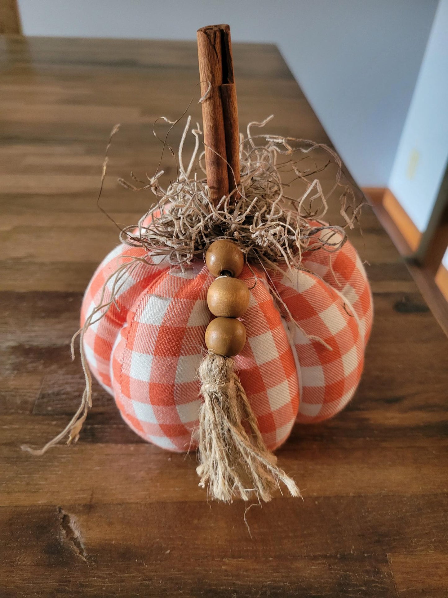 Fabric Pumpkin with beads - Pumpkin, Bead