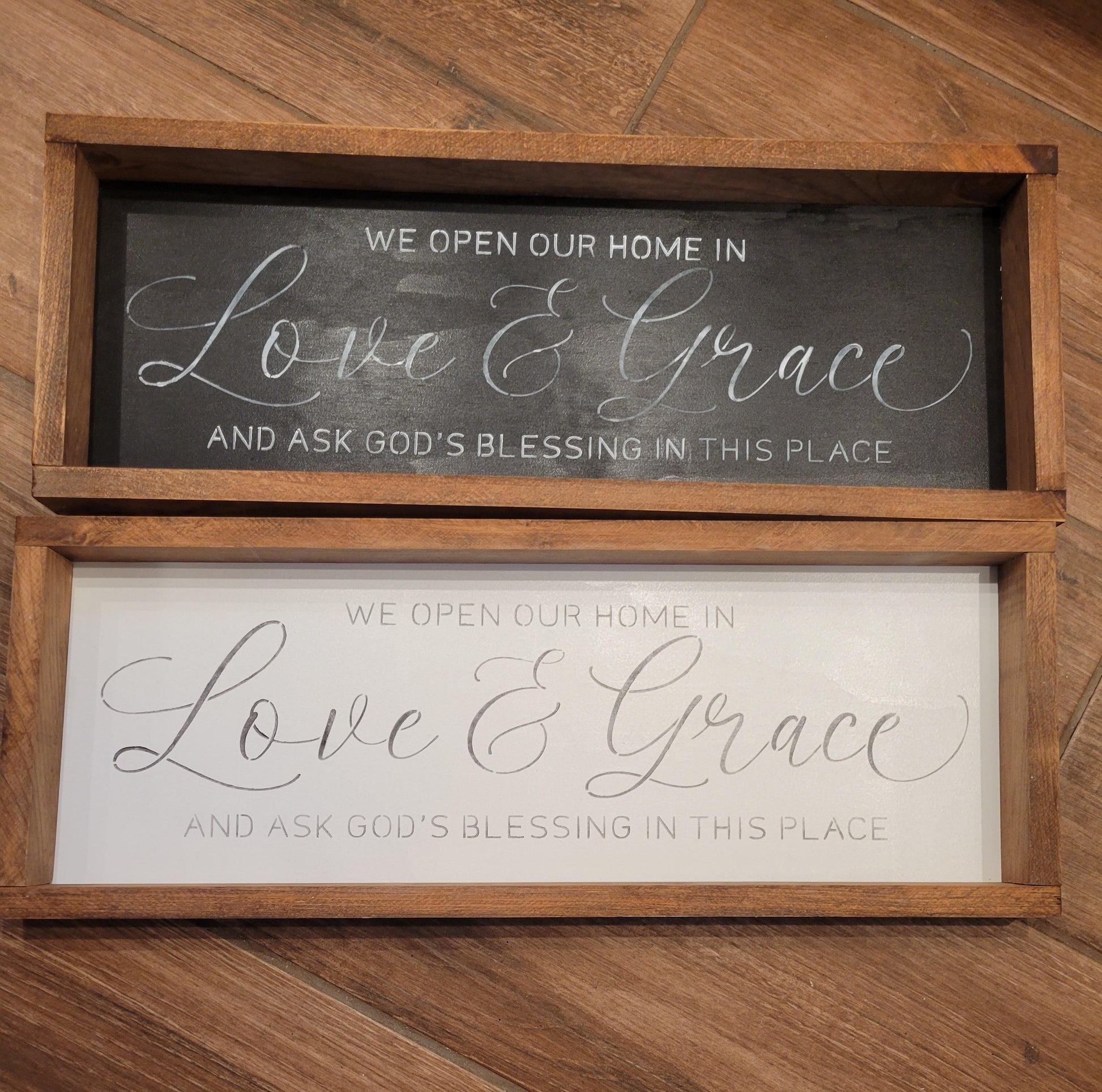 Love & Grace Sign - Sign, Black