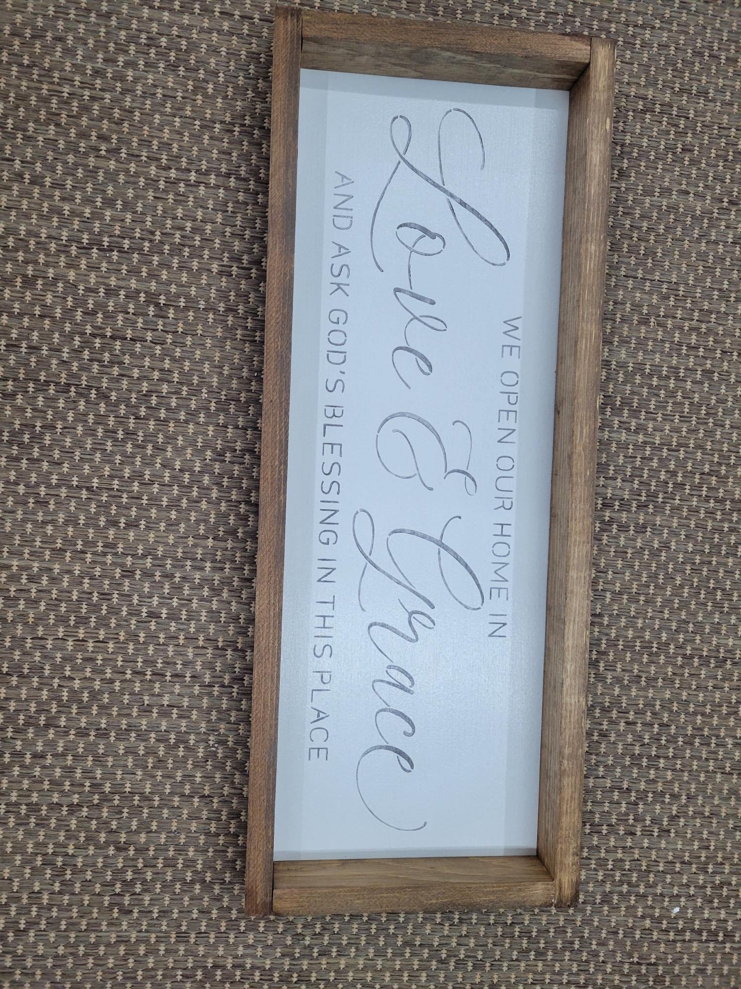 Love & Grace Sign - Sign, Black