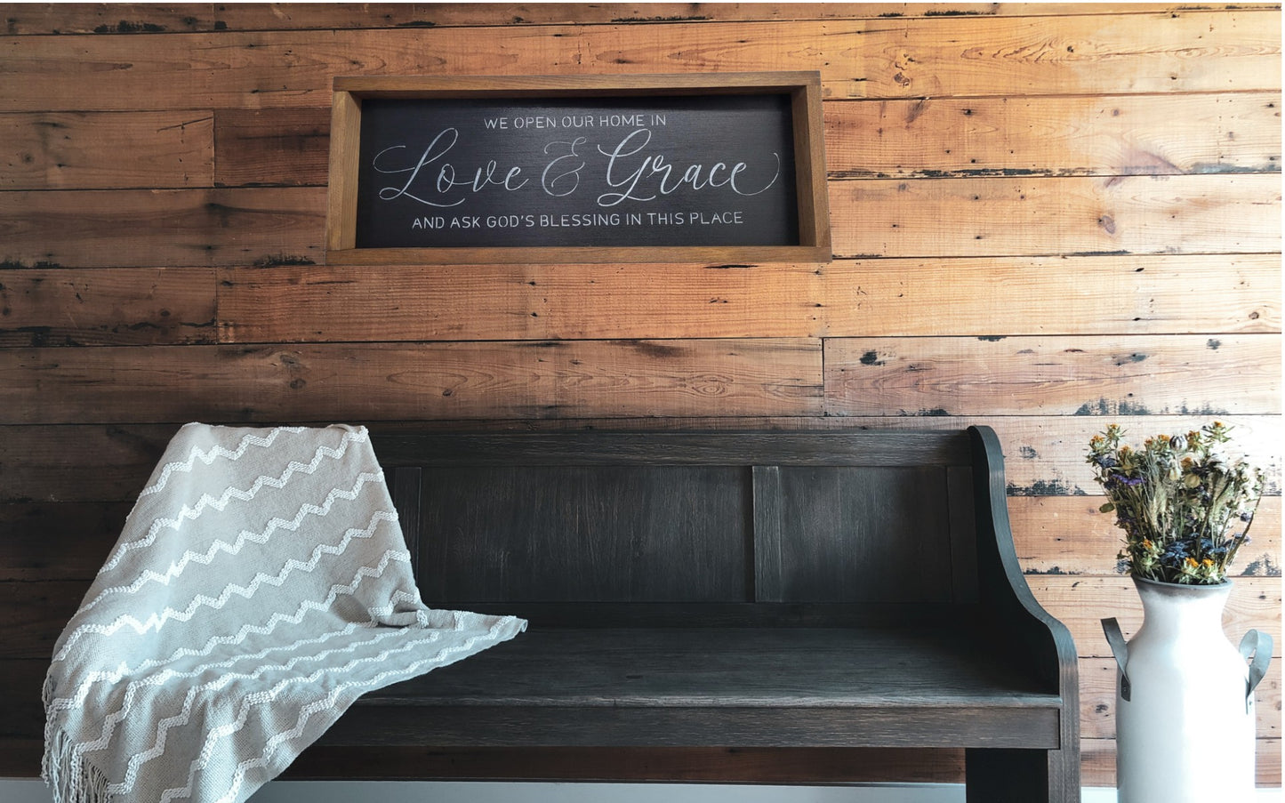 Love & Grace Sign - Sign, Black