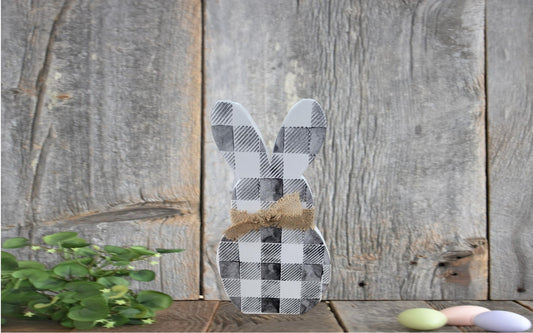 Buffalo Check Bunny | Wood - Wood, Bunny