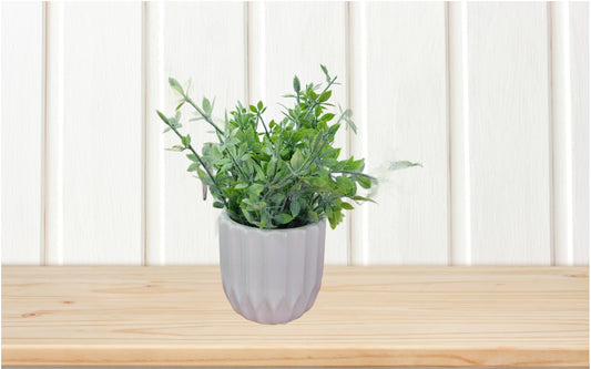 Farmhouse white pot with greenery | Home - Home, Beautiful