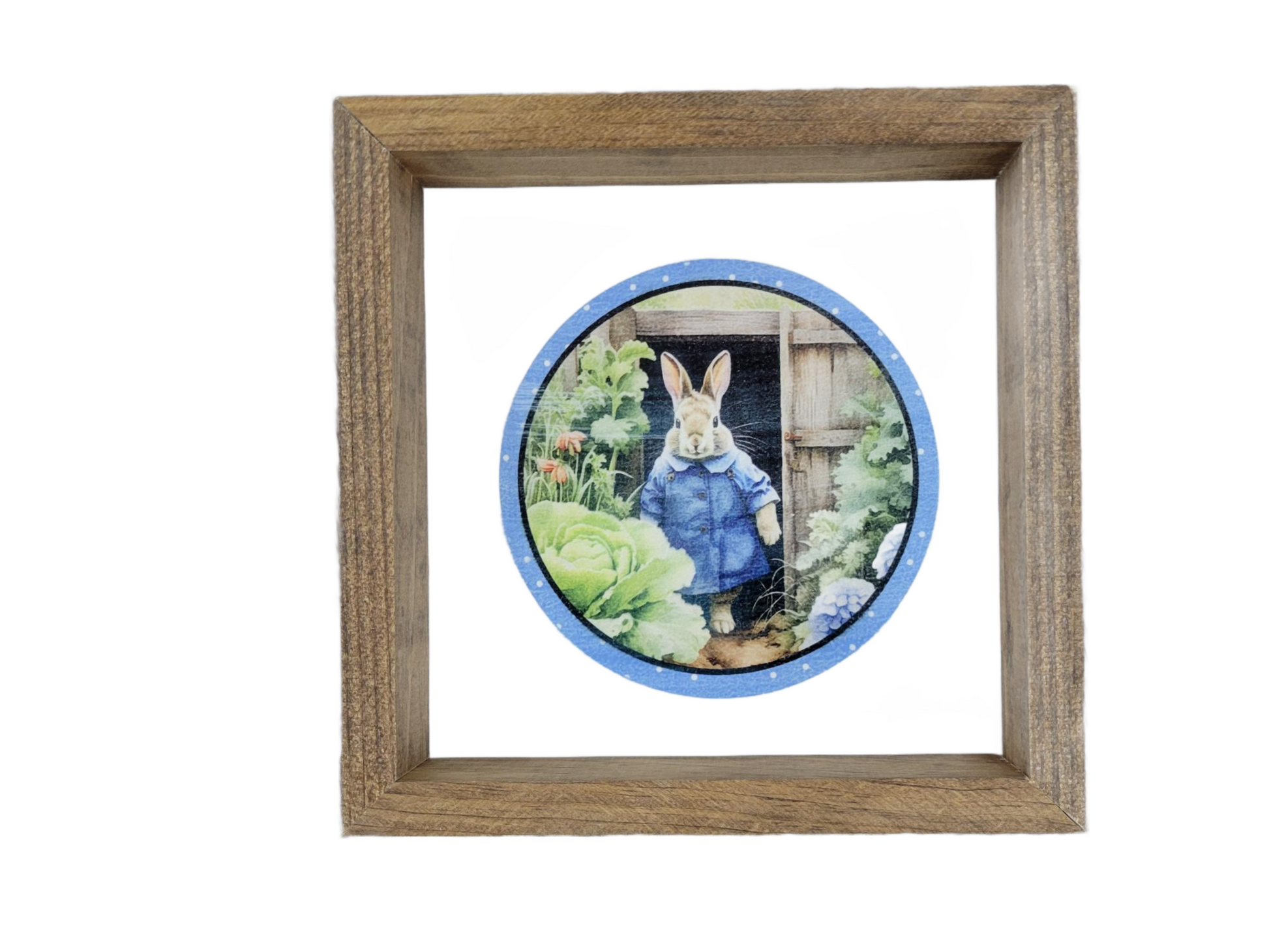 Bunny Blue Coat round | Sign - Sign, Handmade