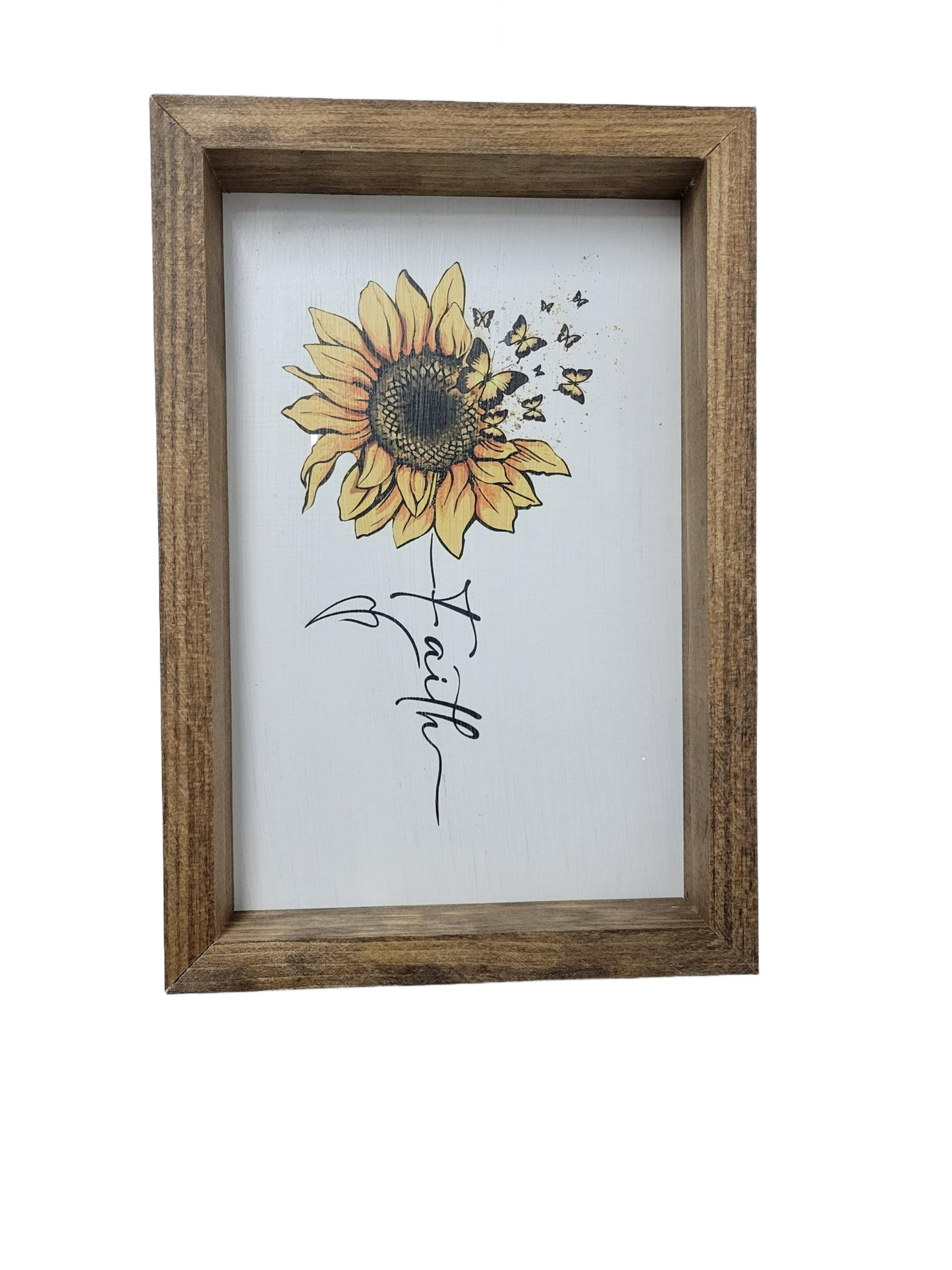 Faith Sunflower Sign - Sunflower, Handmade