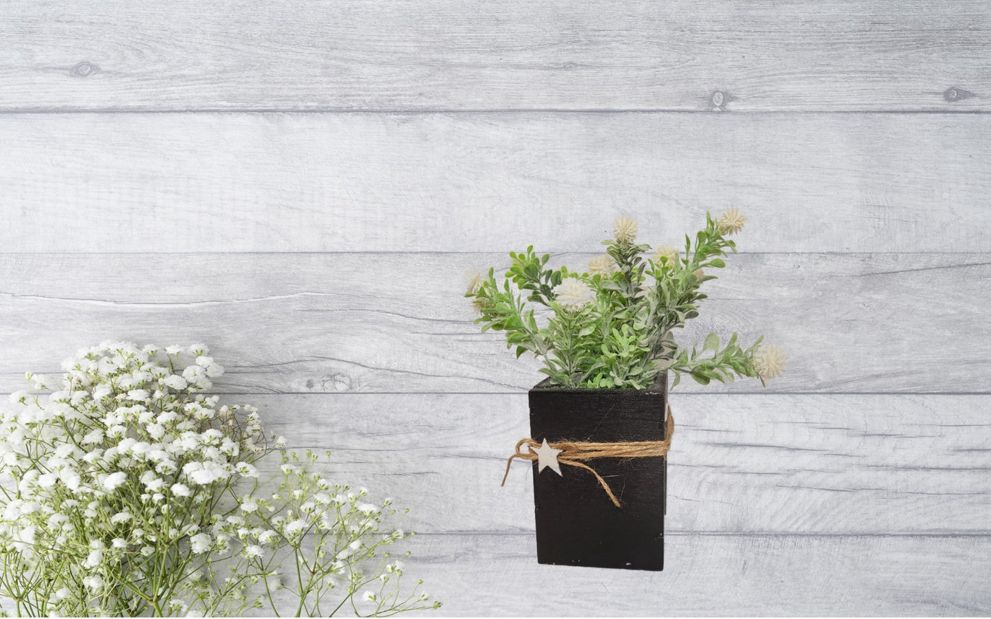 Star Box Floral | White - White, Flower