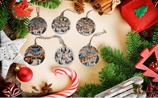 Village Ornament - Ornament, Handmade