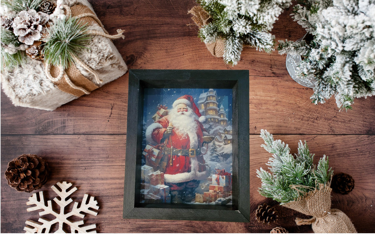 Santa 1 Picture - Picture, Wood