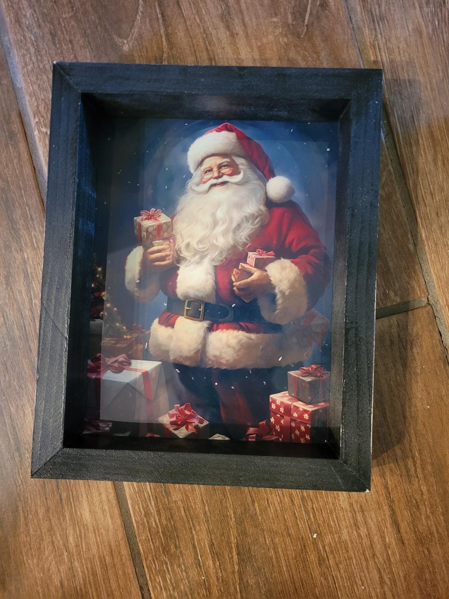 Santa Picture 2 - Picture, Wood